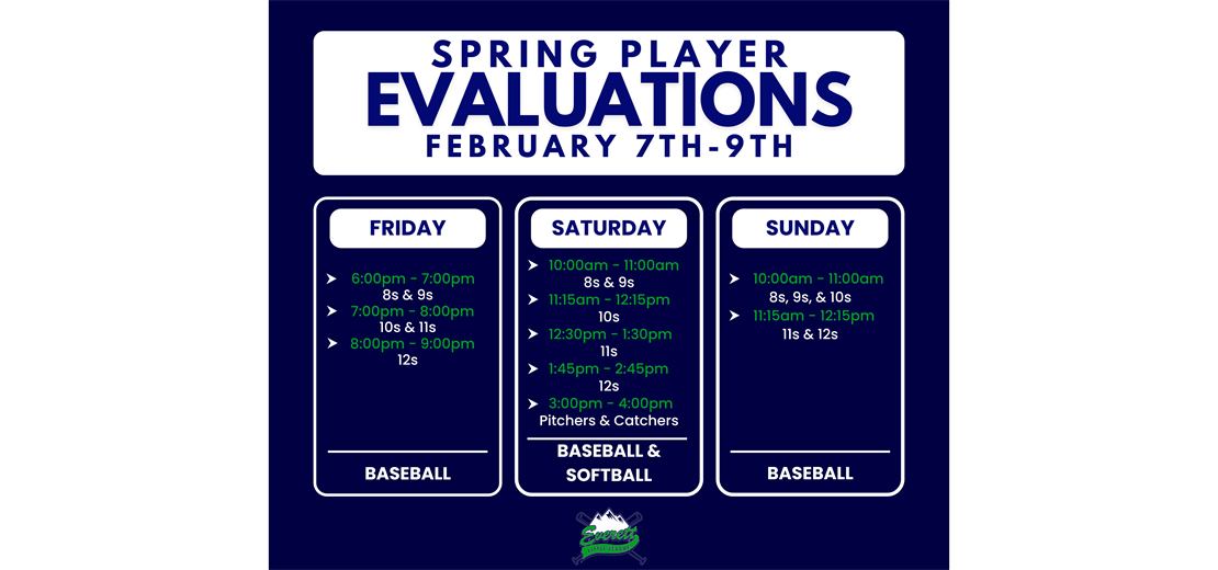 Spring Evaluations are Almost Here!!